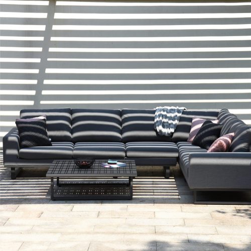 Garden Corner Sofa Group - All Weather Fabric - Coffee Table - Large - GREY