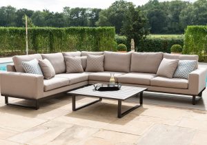 Garden Sofa Group - All Weather - Corner Design - Coffee Table - TAUPE