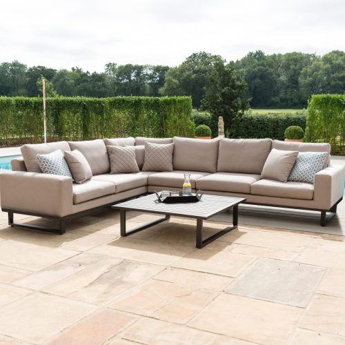 Garden Sofa Group - All Weather - Corner Design - Coffee Table - TAUPE