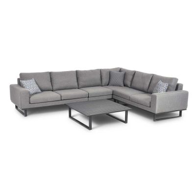 Corner Sofa – All Weather – Coffee Table – GREY