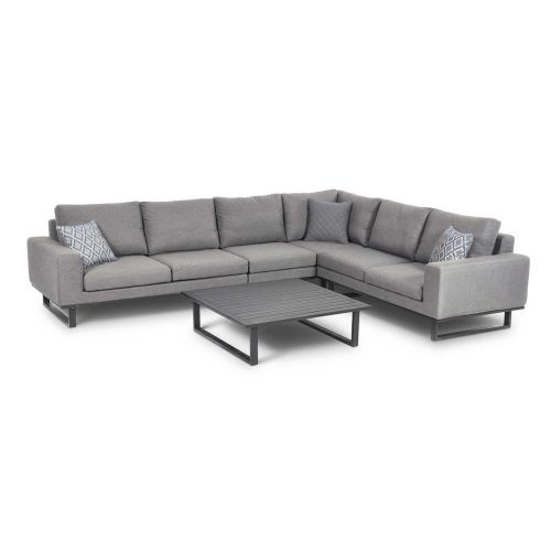 Garden Corner Sofa Group - All Weather Fabric - Coffee Table - Large - GREY