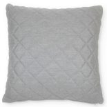 Scatter Cushion - Quilted Diamond - All Weather - Light Grey