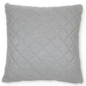 Scatter Cushion - Quilted Diamond - All Weather - Light Grey
