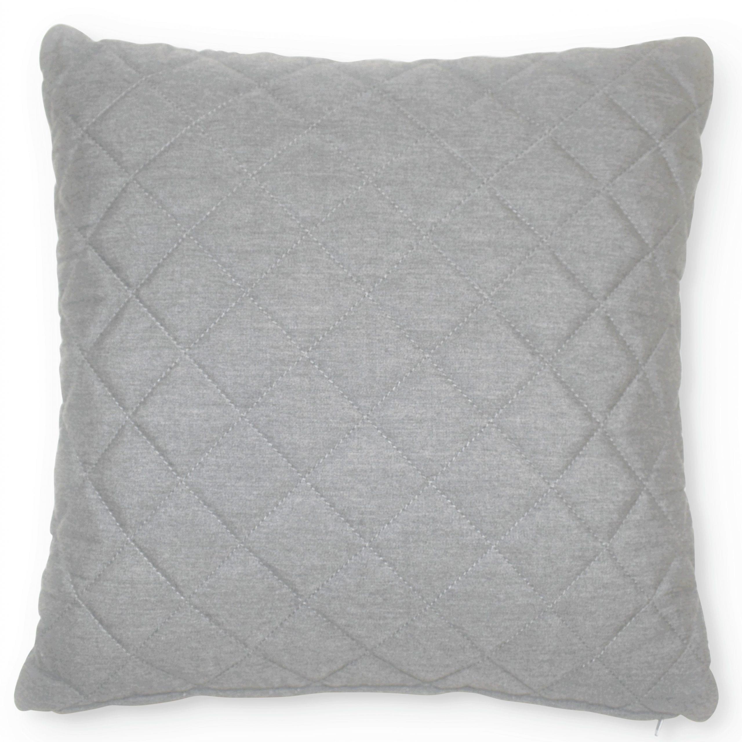 Scatter Cushion - Quilted Diamond - All Weather - Dark Grey