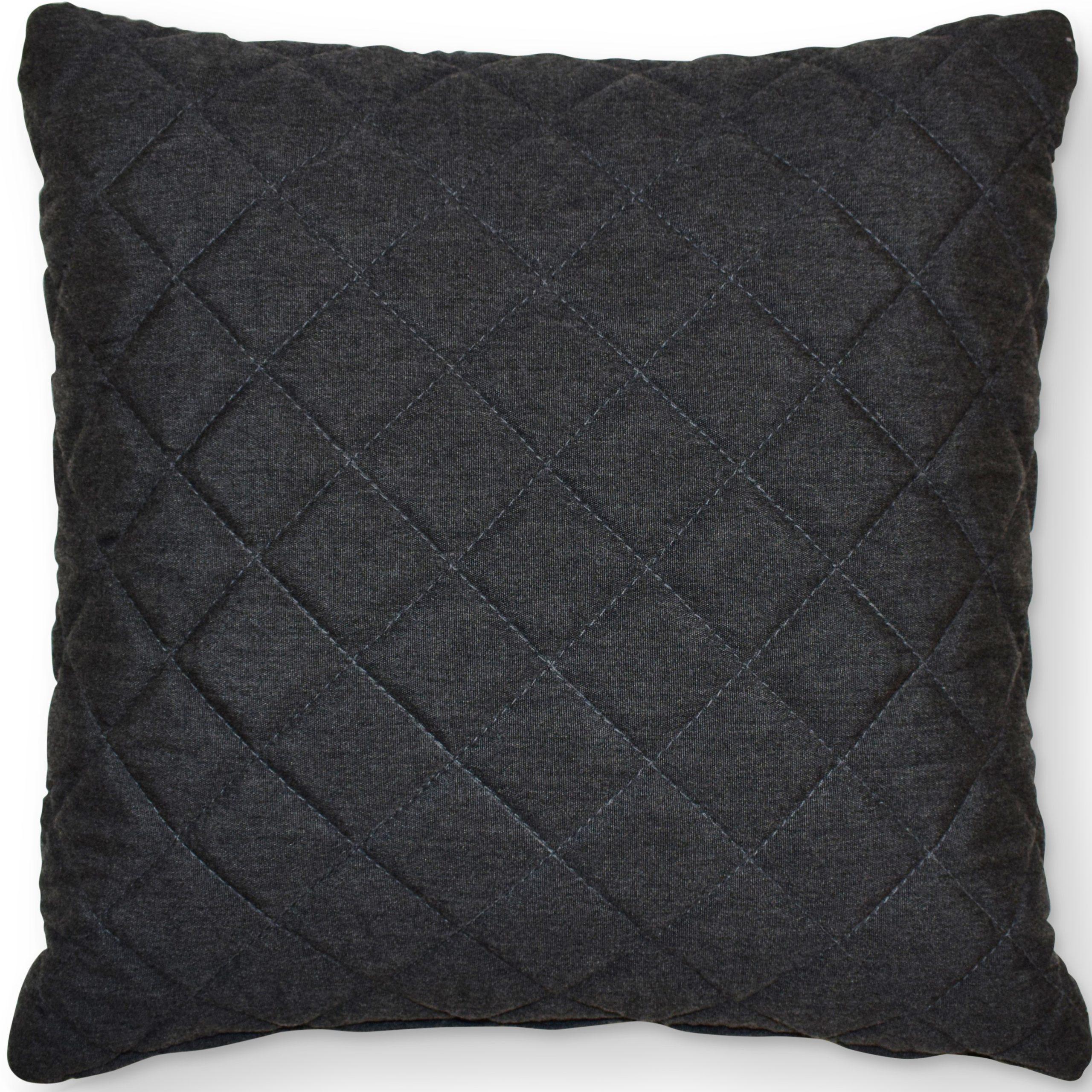 Scatter Cushion - Quilted Diamond Design - Outdoor All Weather - CHARCOAL