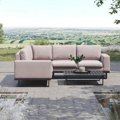 All Weather Garden Fabric Corner Sofa Group – Coffee Table – Small – TAUPE