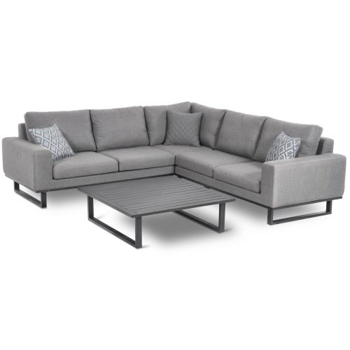 All Weather Garden Fabric Corner Sofa Group - Coffee Table - Small - GREY