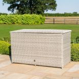 Garden Storage Box - Large Storage Box - Grey Poly Rattan