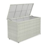 Garden Storage Box - Large Storage Box - Grey Poly Rattan