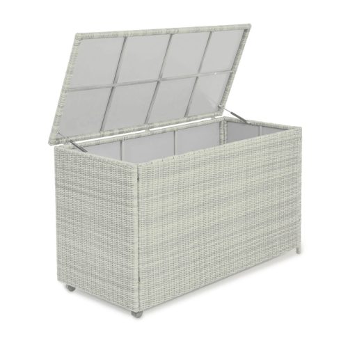 Garden Storage Box - Large Storage Box - Grey Poly Rattan