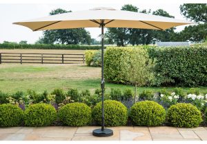 Garden Table Umbrella - 3M x 2M - Rectangular - Beige
