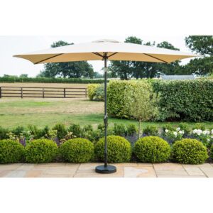 Garden Table Umbrella - 3M x 2M - Rectangular - Beige