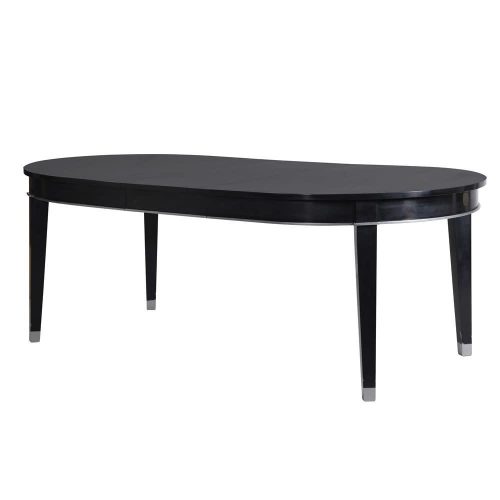 Dining Table - Extendable - Chrome Castor Feet - Dorchester Black Range