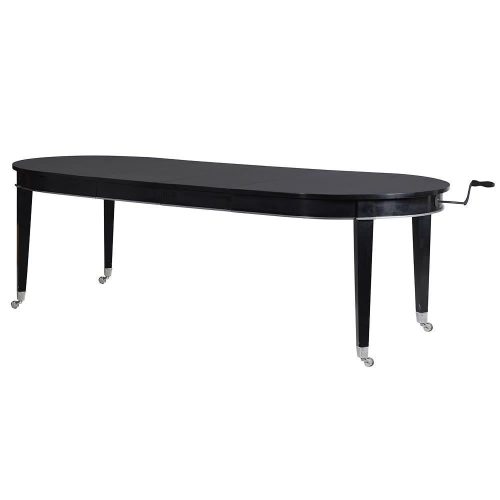 Dining Table - Extendable - Chrome Castor Feet - Dorchester Black Range