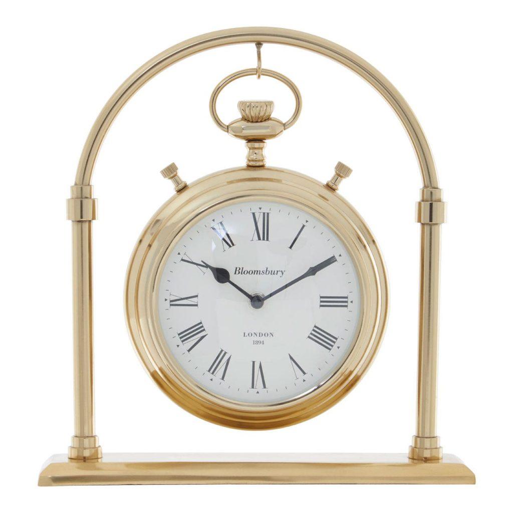 Mantel Clock - 'Hampstead Clock Co' - Polished Brass - Small