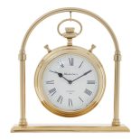 Mantel Clock - 'Hampstead Clock Co' - Polished Brass - Large