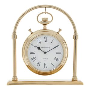 Mantel Clock - 'Hampstead Clock Co' - Polished Brass - Large