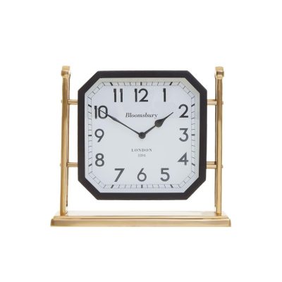 Mantel Clock – ‘Hampstead Clock Co’ – Black & Gold – Large