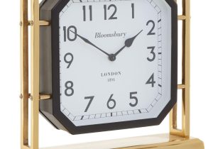 Mantel Clock - 'Hampstead Clock Co' - Black & Gold - Small