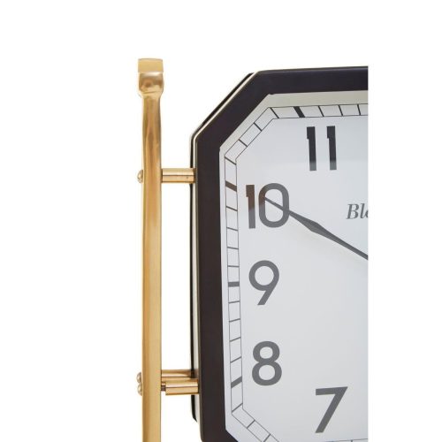 Mantel Clock - 'Hampstead Clock Co' - Black & Gold - Small