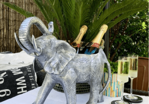 Elephant Wine Cooler - Standing Elephant Champagne Cooler