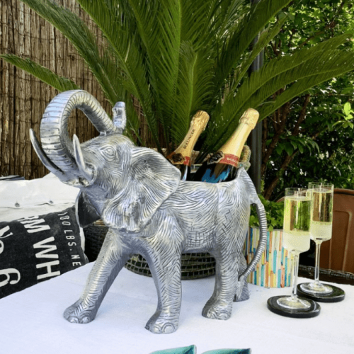 Elephant Wine Cooler - Standing Elephant Champagne Cooler