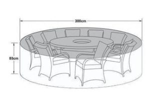 Cover - Large Round Garden Dining Set - Outdoor All Weather Furniture Cover