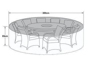 Cover - Large Round Garden Dining Set - Outdoor All Weather Furniture Cover