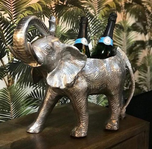 Elephant Wine Cooler - Standing Elephant Champagne Cooler