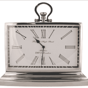 Mantel Clock - Chrome - Battery Operated