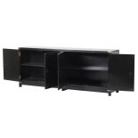 Sideboard - Black & Gold Edged - 4 Doors - Dorchester Black Range