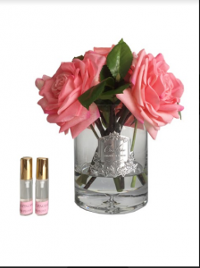 Tea Rose - Luxury Cote Noire Diffuser Flower Display - White Peach