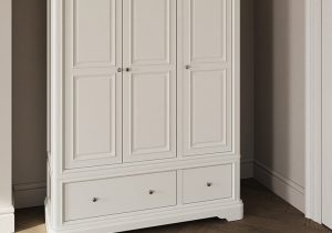 Triple Wardrobe With Drawers - Taupe Finish - Isabel Bedroom Range