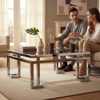 Coffee Table In Chrome