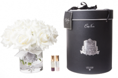 Diffuser Flower Display - Luxury 12 Tea Roses - Cote Noire - Ivory
