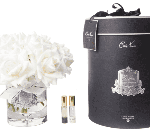 Diffuser Flower Display - Luxury 12 Tea Roses - Cote Noire - Ivory