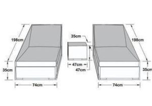 Sun Lounger Cover - Double Sun Lounger Furniture Cover - Outdoor All Weather