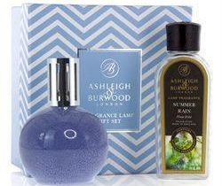 Fragrance Lamp - Premium Boxed Gift Set - Blue Speckle & Summer Rain