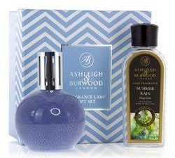 Fragrance Lamp - Premium Boxed Gift Set - Blue Speckle & Summer Rain