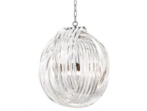 Chandelier - 4 Light - Round Design - Acrylic Rod & Chrome Chandelier