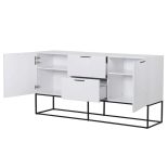 Sideboard - 2 Door 2 Drawer - High Gloss White Finish Sideboard