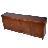 Sideboard - 4 Door Large Sideboard - Internal Shelves - Melia Wood & Brass Design