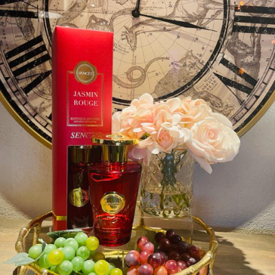 'Jasmin Rouge' Reed Diffuser - Shaped Glass Bottle - Gift Boxed - 300ml