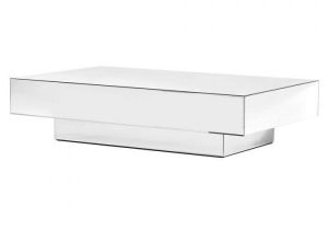Coffee Table - Fully Mirrored Floating Design - Large