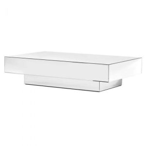 Coffee Table - Fully Mirrored Floating Design - Large