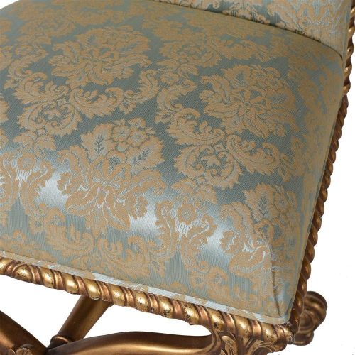 Dining Chair - Green & Gold Silk Upholstered - Antique Gilt Range