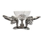 Lobster Fruit Bowl - Extra Large Design - Polished Chrome & Glass