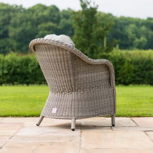 2 Seat Bistro Set - Glass Top Table - Grey Polyweave