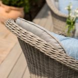 2 Seat Bistro Set - Glass Top Table - Grey Polyweave