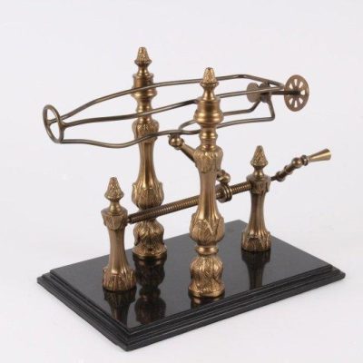 Wine Bottle Stand – Brass & Marble – Workable Wine Display Piece